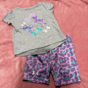 Under Armour toddler girls short set sz 3t